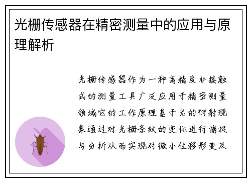 光栅传感器在精密测量中的应用与原理解析